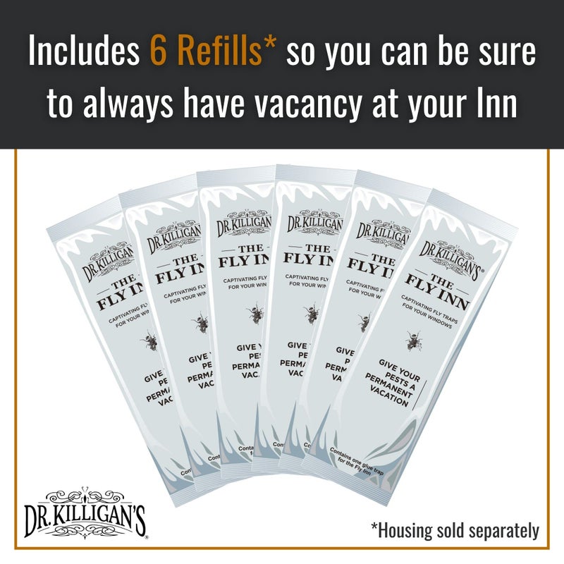 Dr. Killigan's The Fly Inn Replacements - Replacement Traps for The Fly Inn (6 Insert Refills) - Image 2
